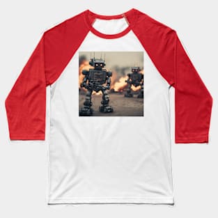 Robot Attack Baseball T-Shirt